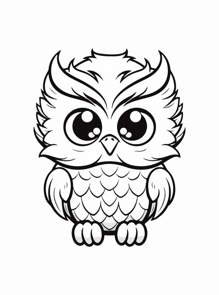 Thousand coloriage hibou royalty