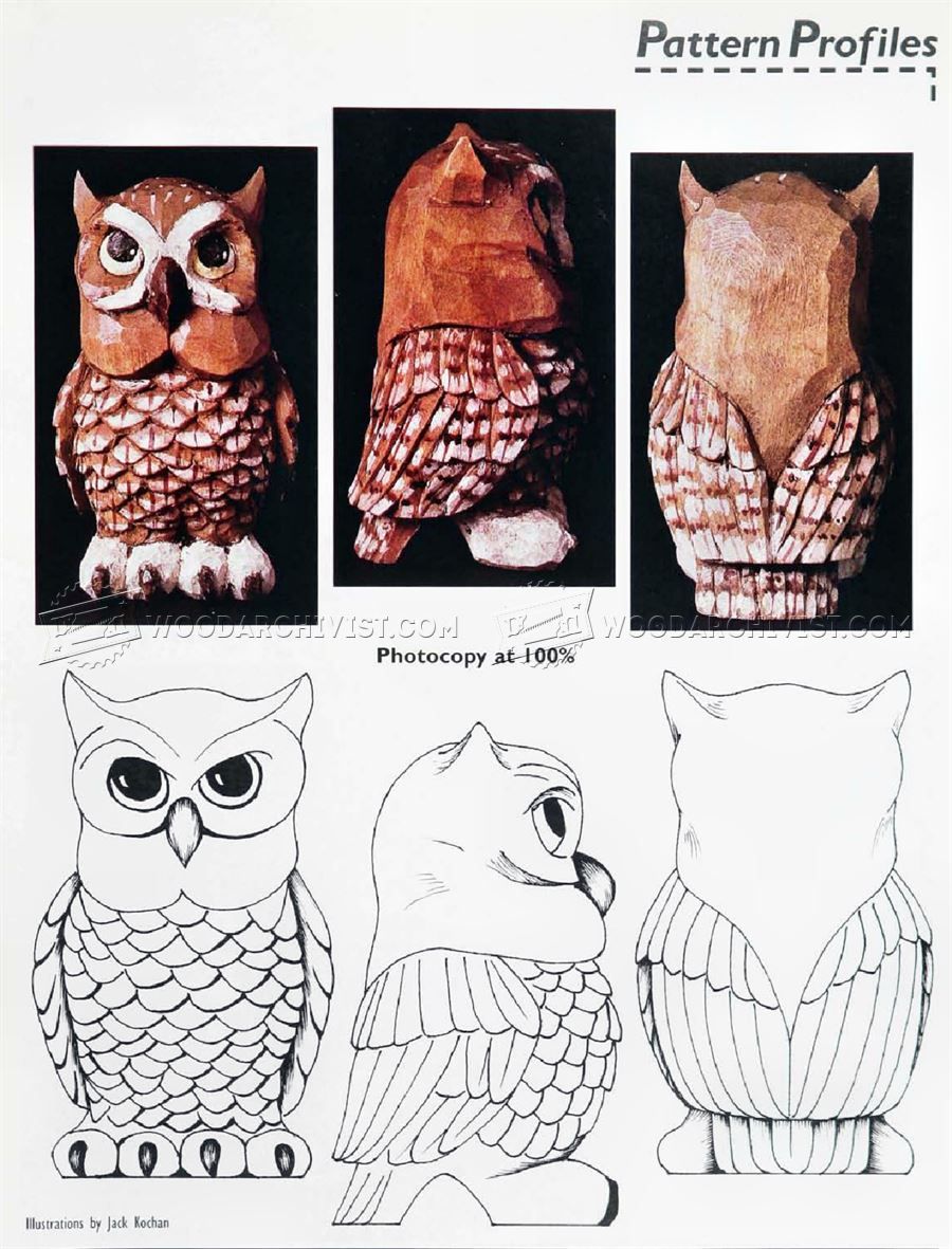 Owl wood carving