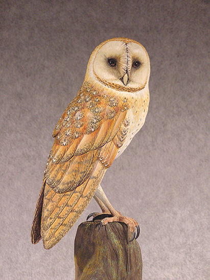 Owl wood carvings wildfowl