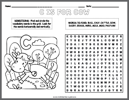 Owl word search coloring page