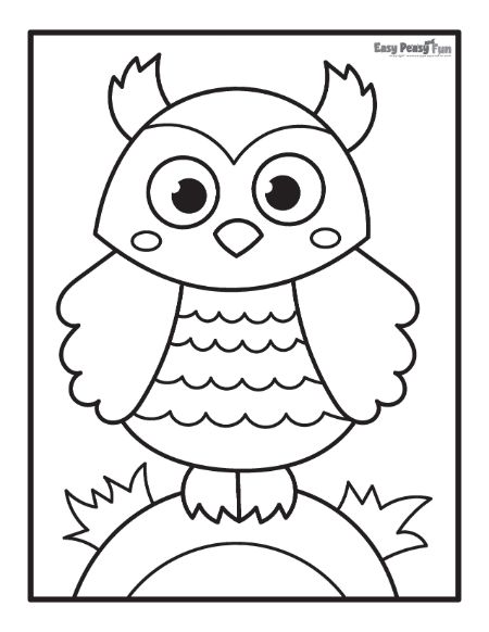 Owl coloring pages â printable sheets