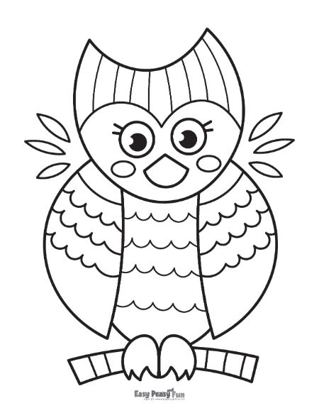 Owl coloring pages â printable sheets