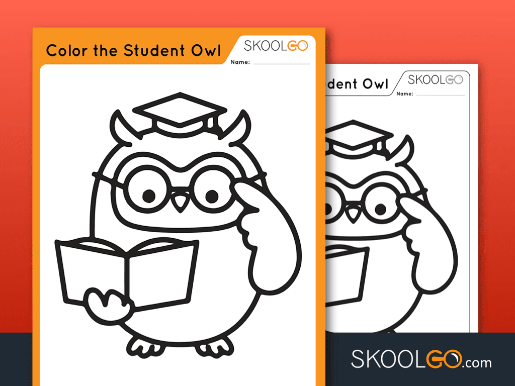 Color the student owl