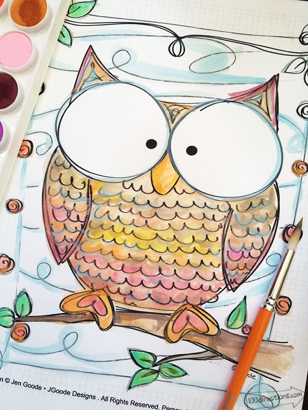 Owl coloring pages