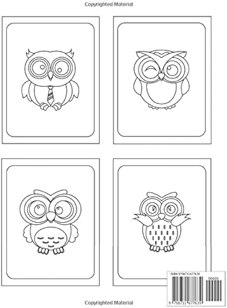 Owls coloring book for kids awesome relaxing coloring book for girls and boys with owls coloring pages publishing owl coloring books