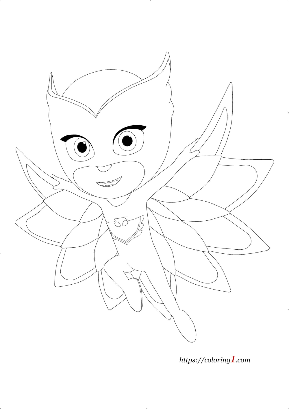 Pj masks owlette coloring pages