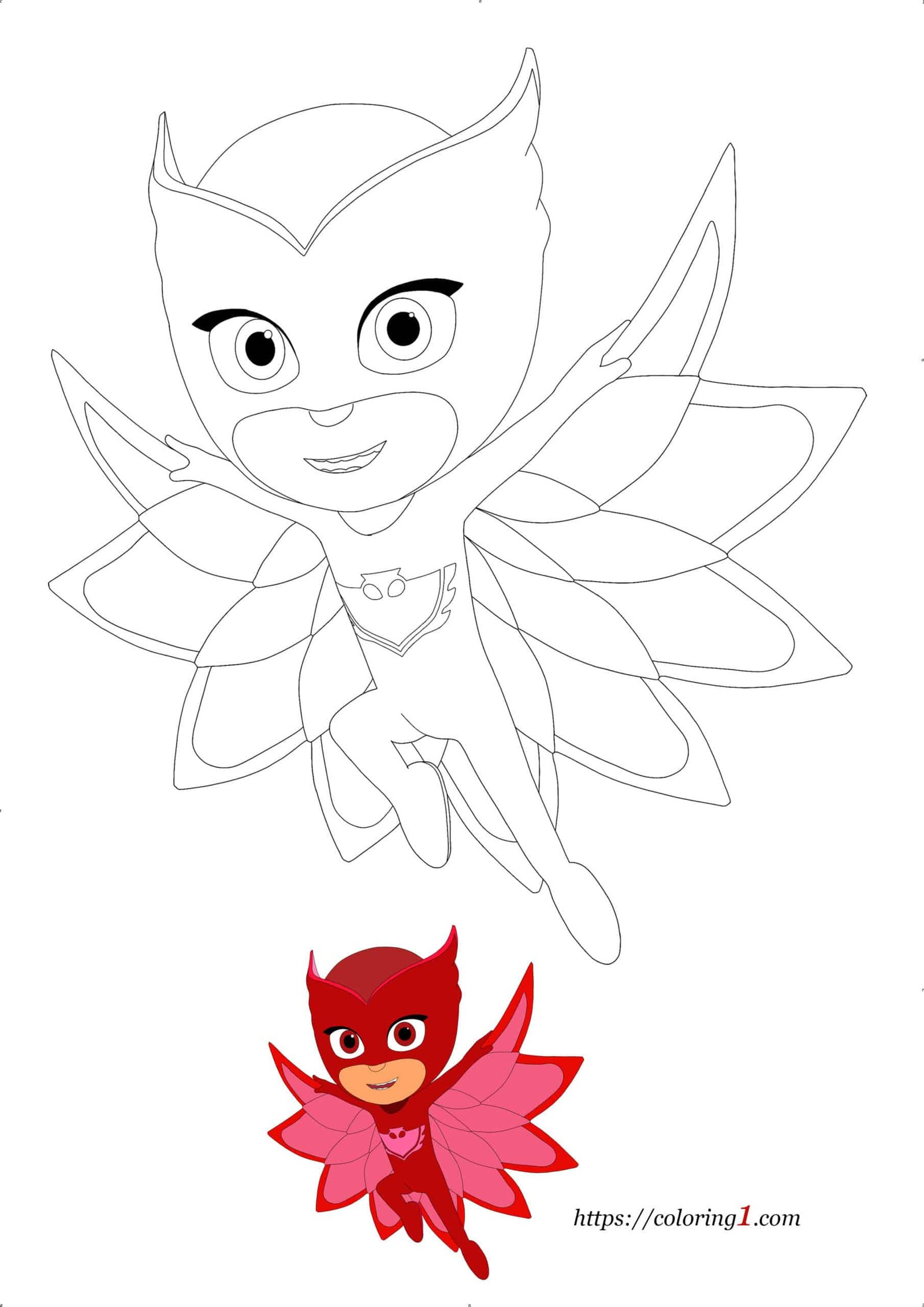 Pj masks owlette coloring pages