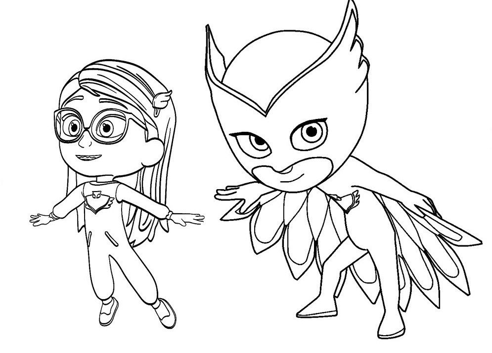 Owlette pj masks coloring page pj masks coloring pages cartoon coloring pages coloring pages