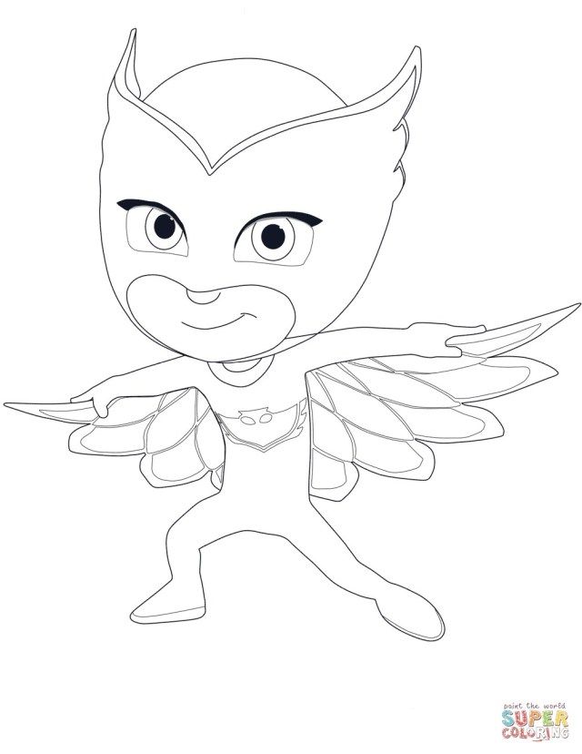 Inspired image of owlette coloring page