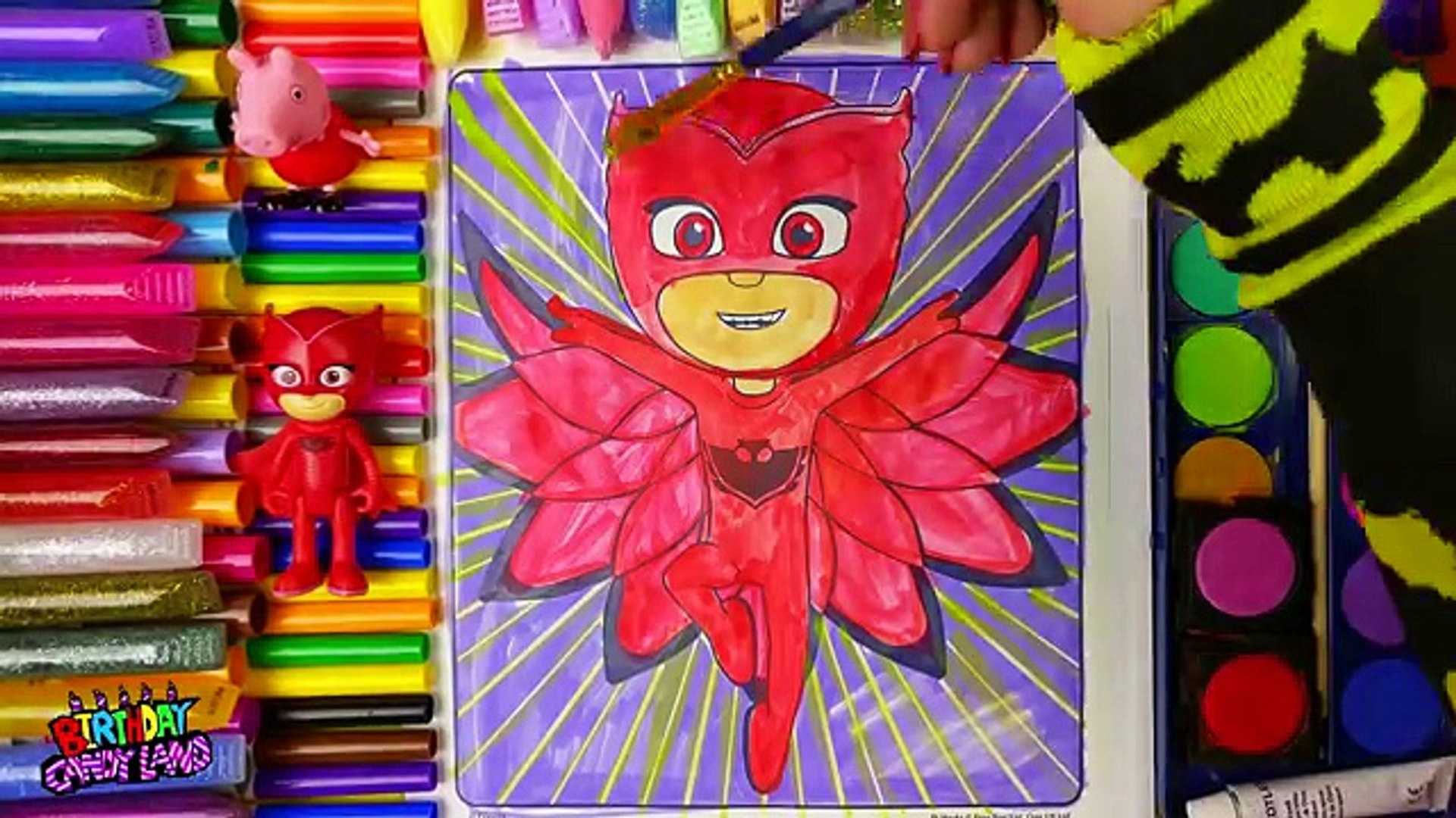 Pj masks owlette colouring pages for kids colouring and painting owlette colouring book