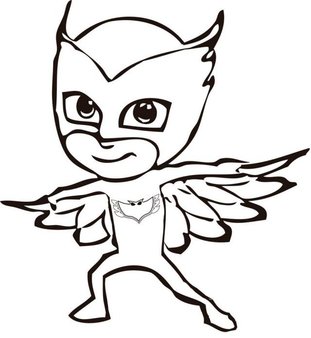 Inspired image of owlette coloring page