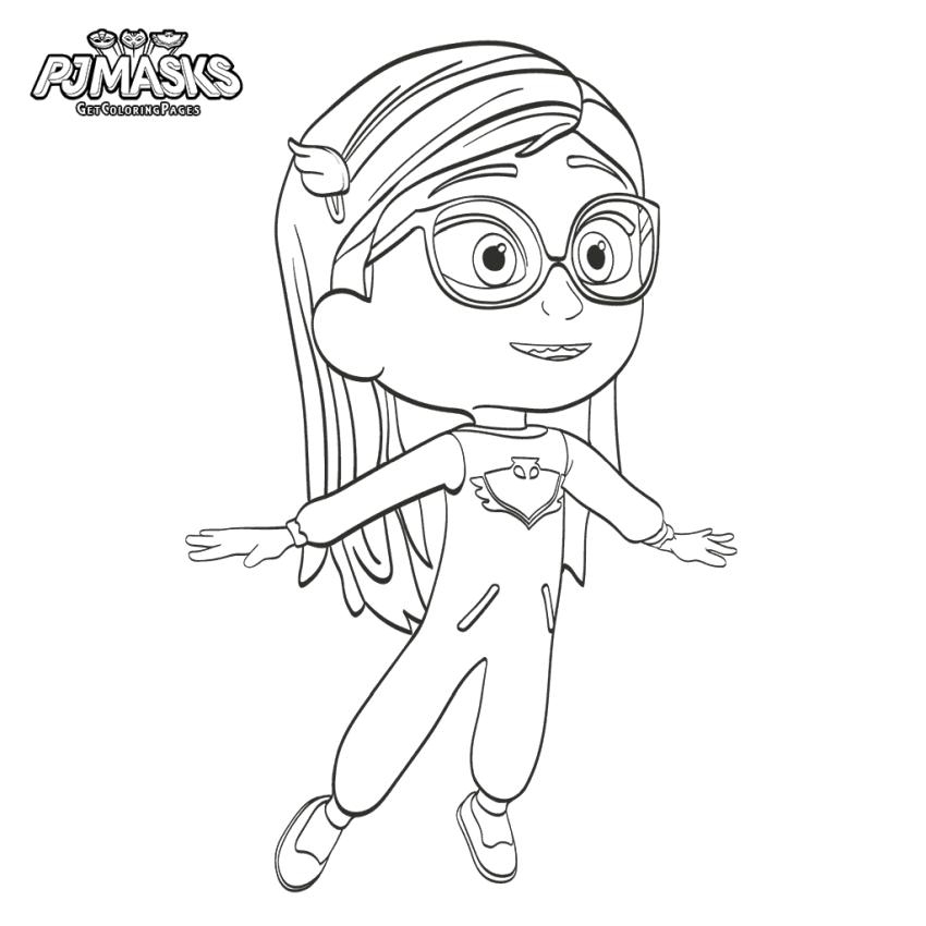 Get this pj masks coloring pages to print owlette is just a little girl