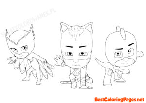 Pj masks coloring pages