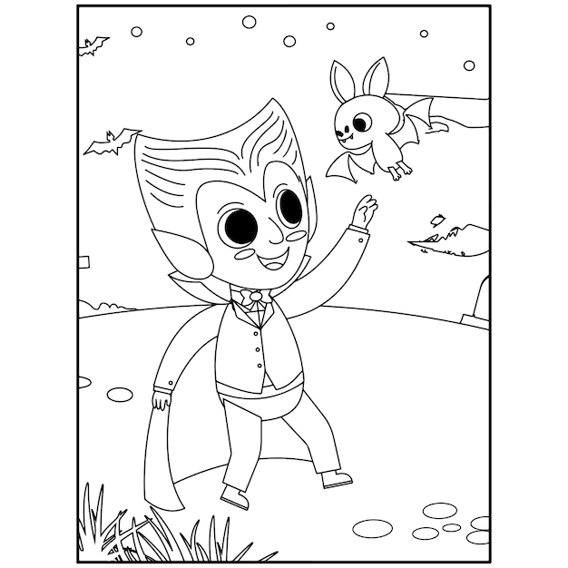 Premium vector halloween coloring pages for kids