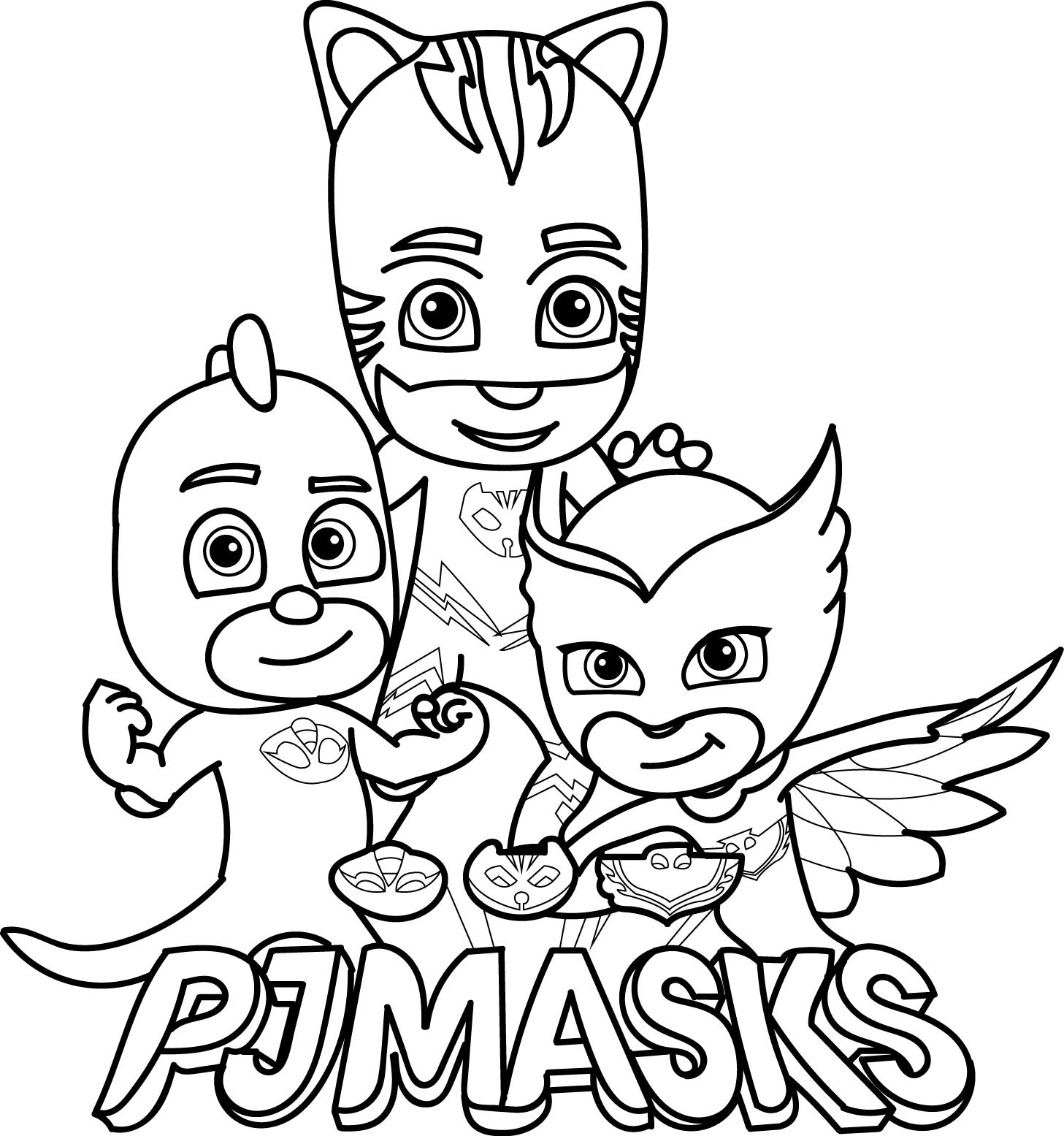 Pj masks coloring pages