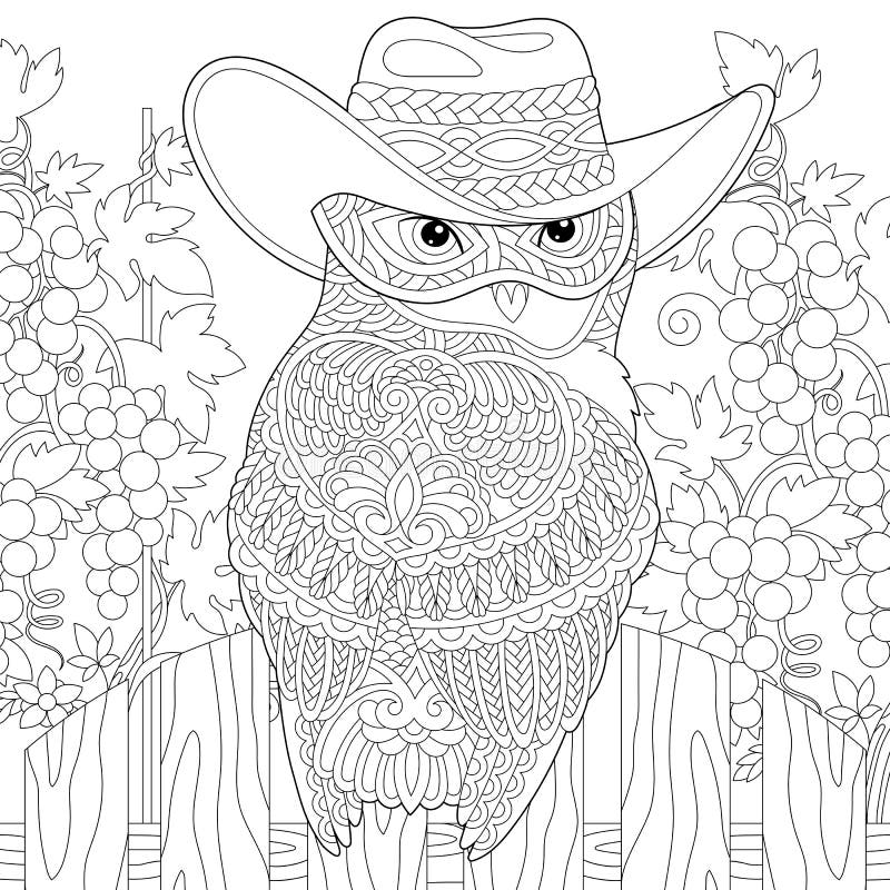 Owl colouring page stock illustrations â owl colouring page stock illustrations vectors clipart