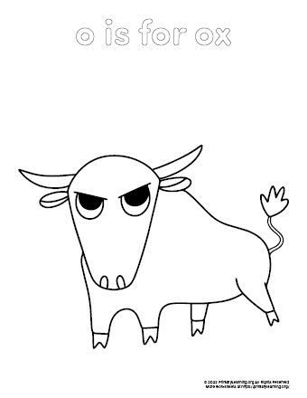 Ox coloring page