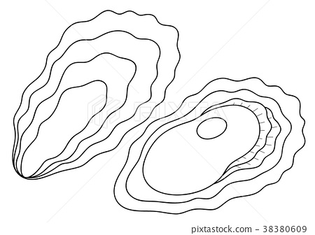 Oyster coloring page