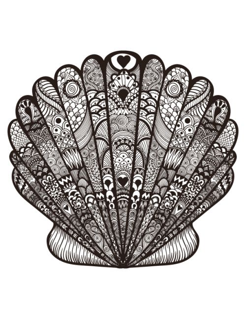Advanced oyster coloring page
