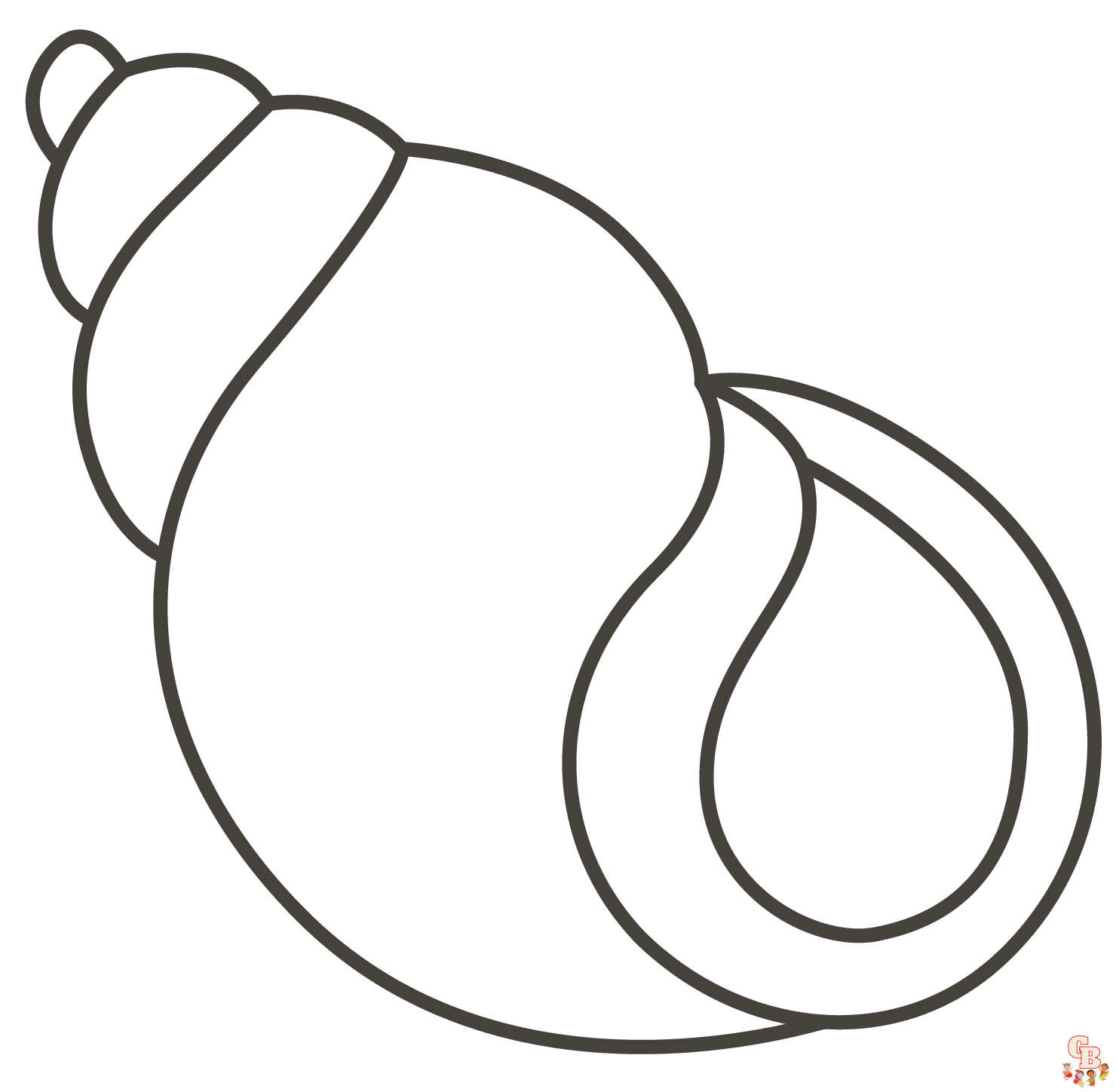 Printable shells coloring pages free for kids and adults