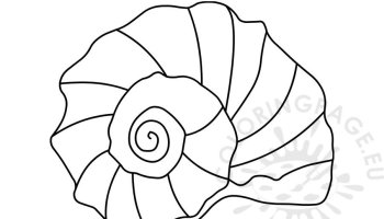 Oyster shell coloring page