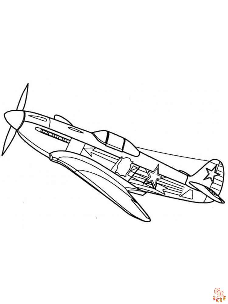Get preative with airplane coloring pages
