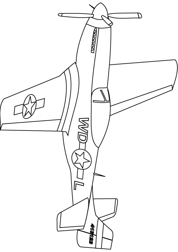 Download free mustang plane drawing