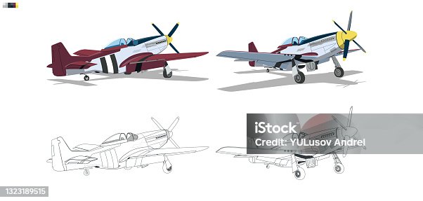 Toy plane coloring book stock illustrations royalty