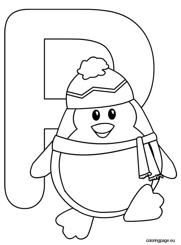 Letter p coloring page