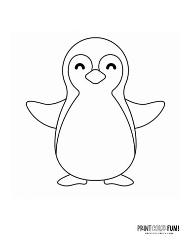 Penguin clipart coloring pages create a flurry of wintertime fun with crafts activities at