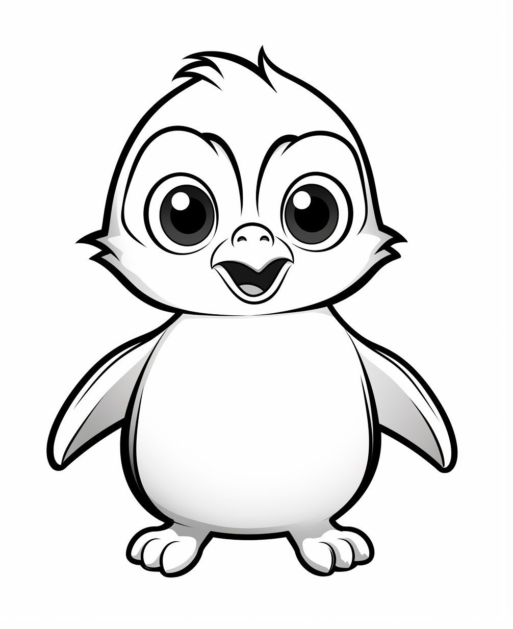 Penguin coloring book for children coloring pages