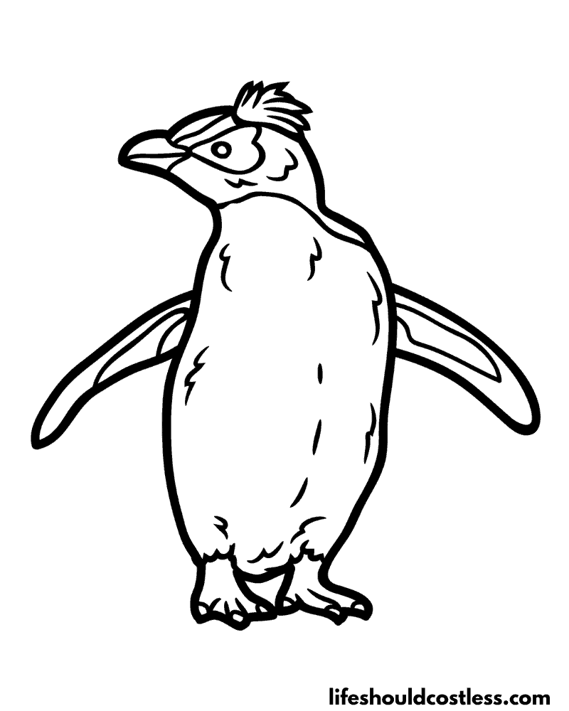 Penguin coloring pages free printable pdf templates