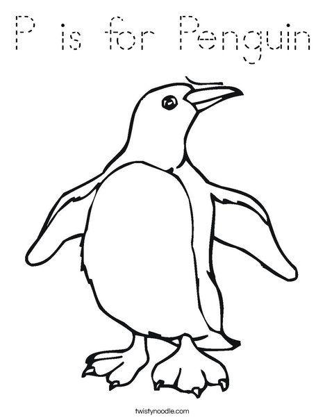 P is for penguin coloring page penguin coloring pages penguin coloring cute coloring pages