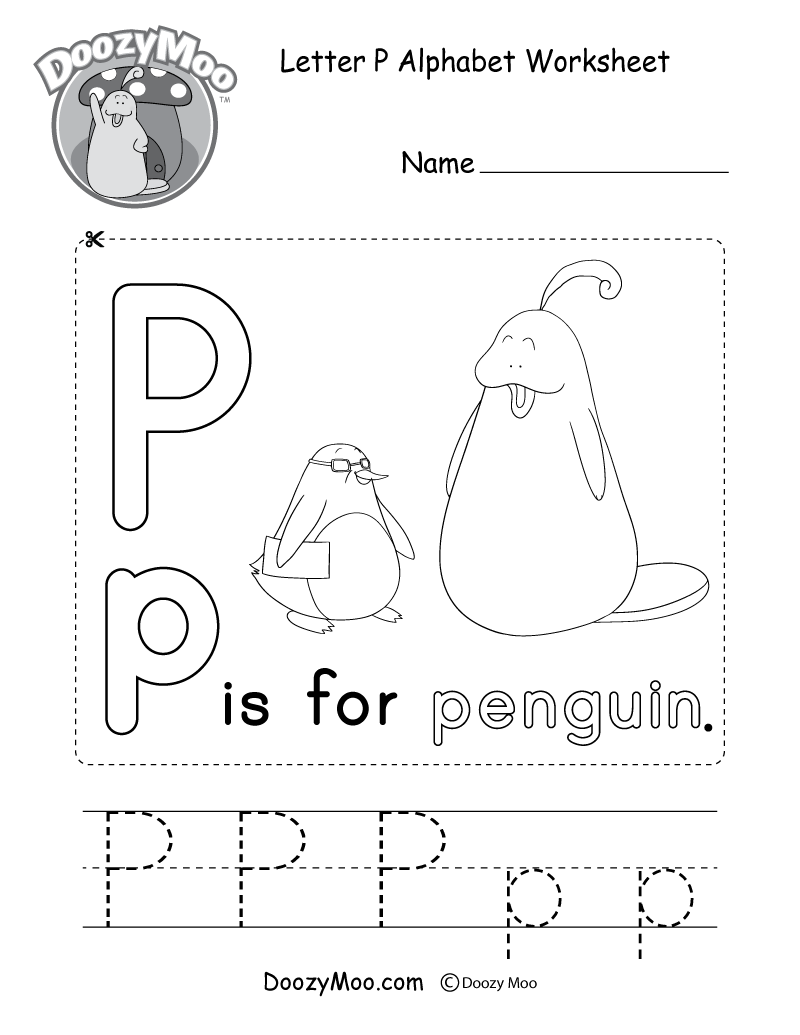 Cute uppercase letter p coloring page free printable