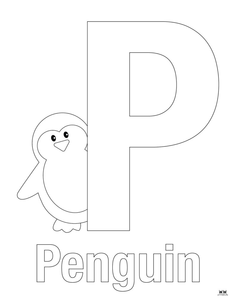 Letter p coloring pages