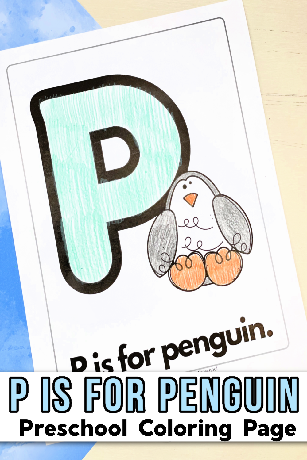 Free p is for penguin coloring page homeschool preschool preschool coloring pages kids literacy preschool