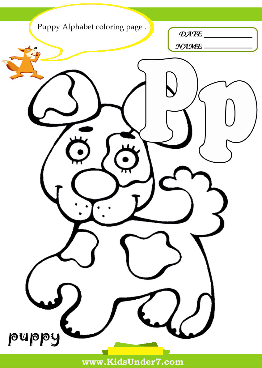 Kids under letter p worksheets and coloring pages