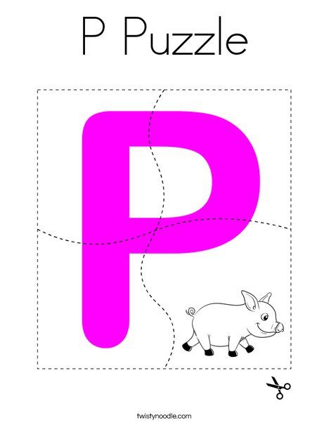 P puzzle coloring page preschool letter crafts alphabet activities preschool preschool letters