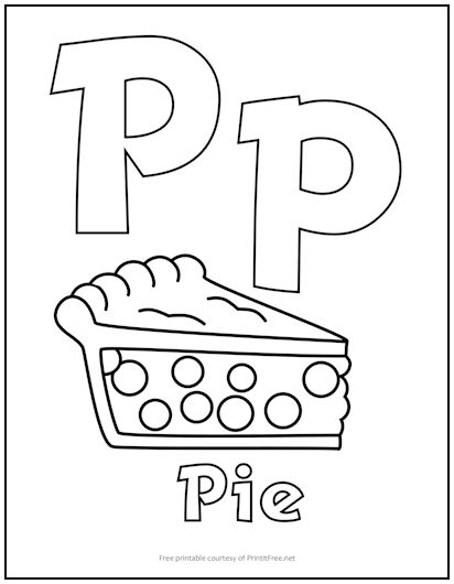 Alphabet letter âpâ coloring page print it free