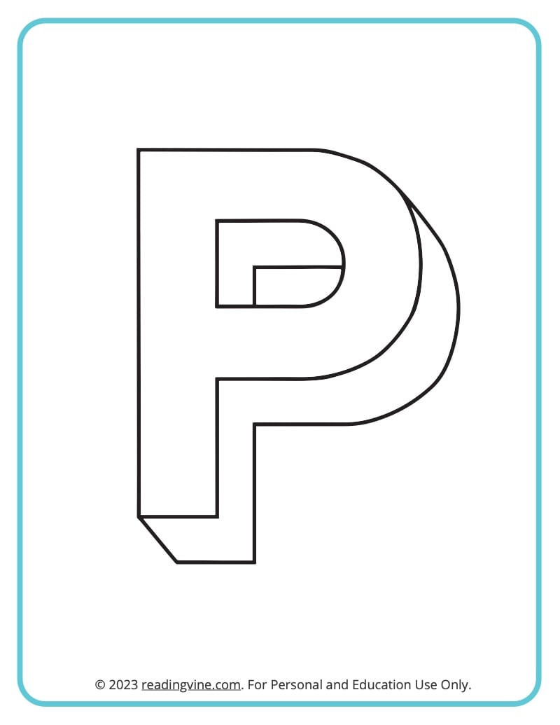 Letter p coloring pages