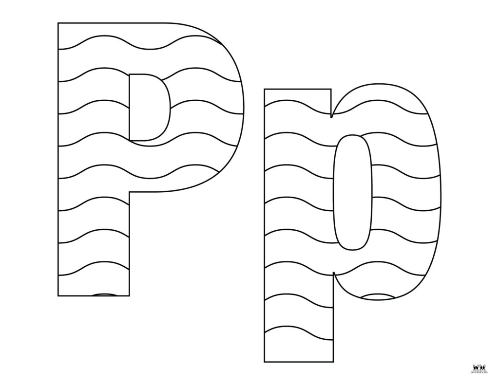 Letter p coloring pages