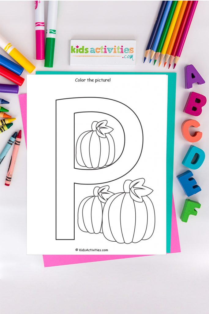 Letter p coloring page free alphabet coloring page