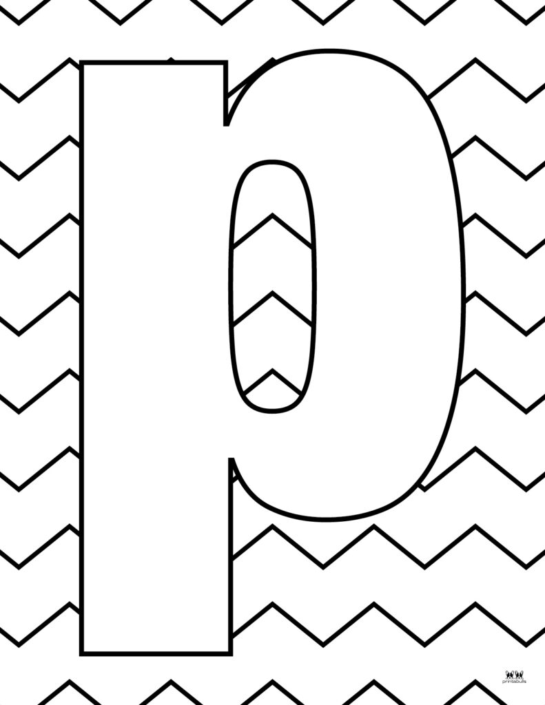 Letter p coloring pages