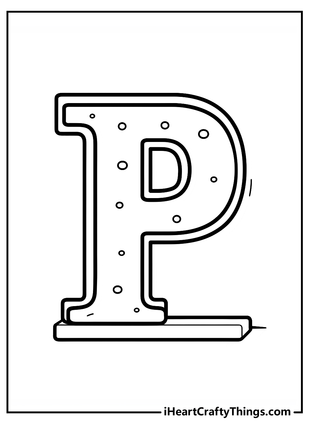 Letter p coloring pages free printables