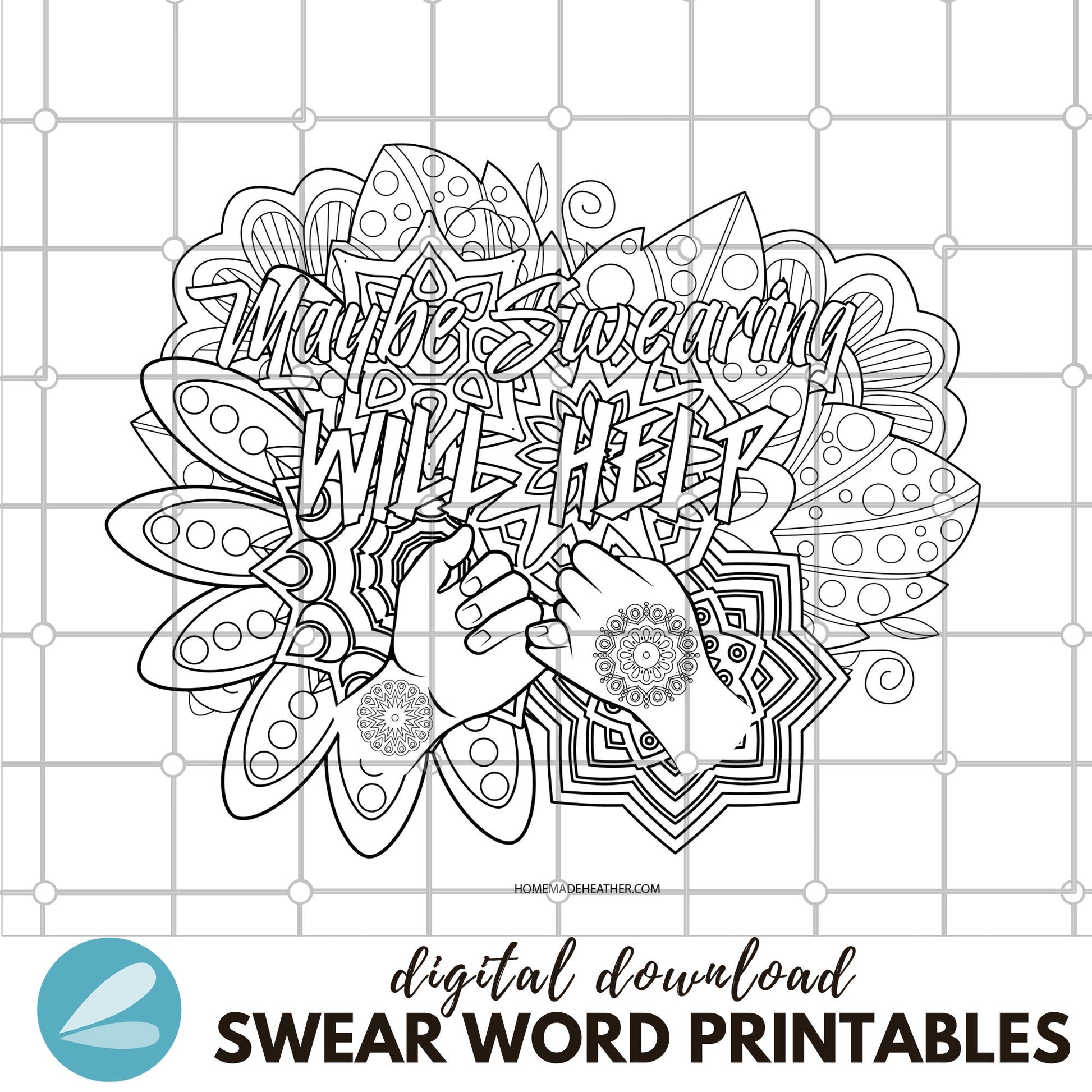 Swearing printable coloring pages