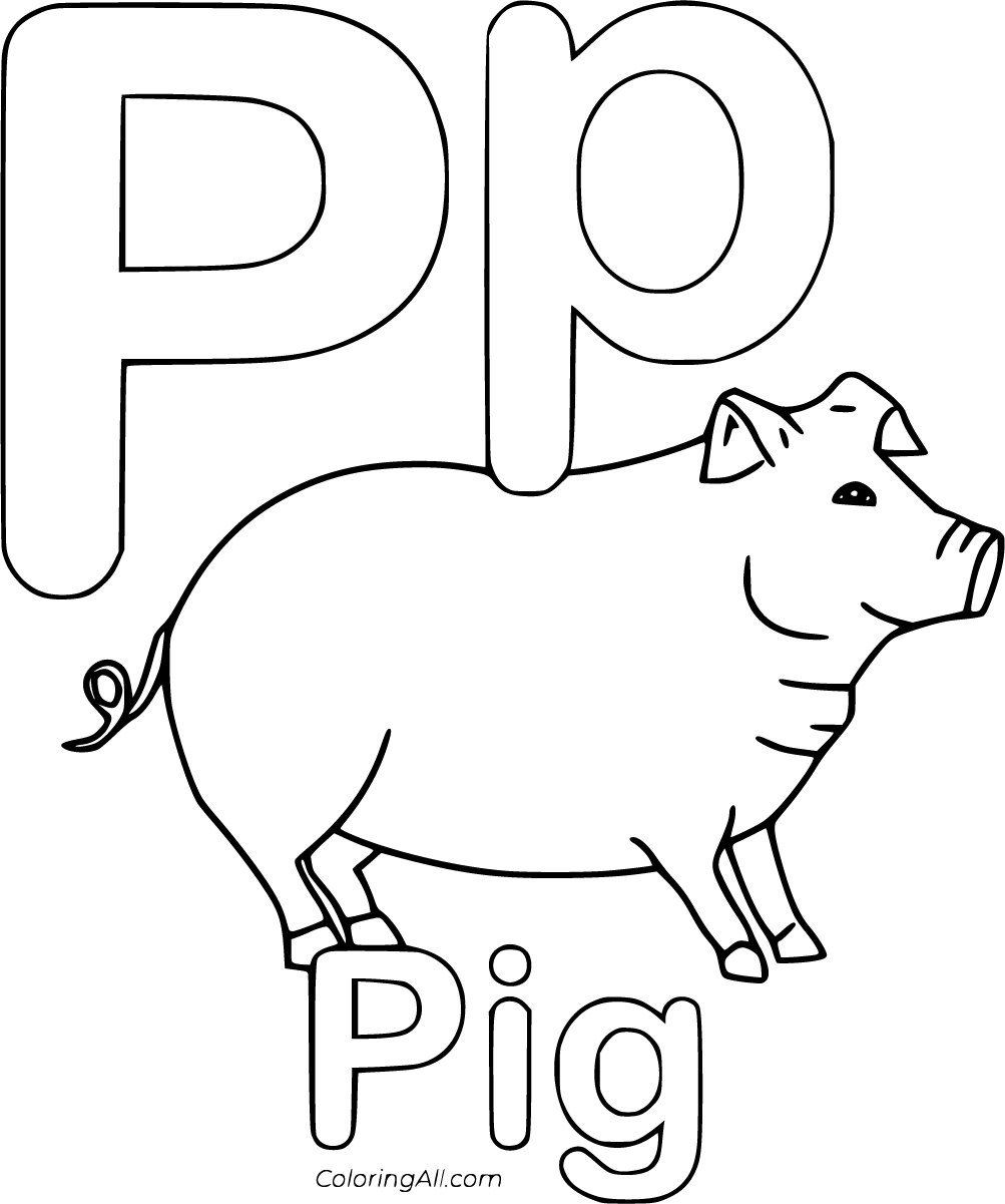 Letter p coloring pages