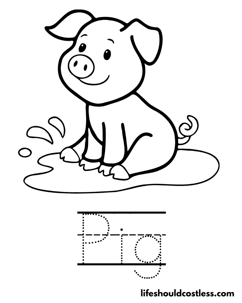 Pig coloring pages free printable pdf templates