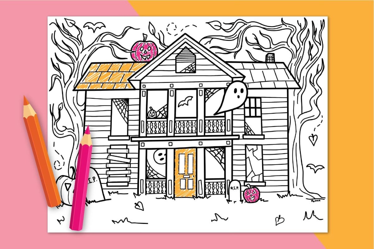 Free printable halloween coloring page