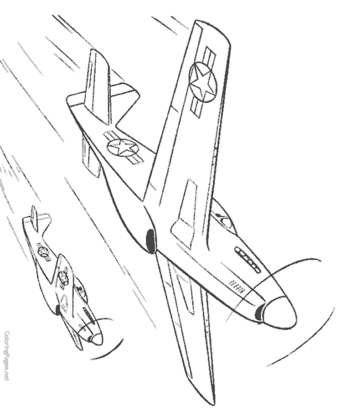 Airplane coloring pages