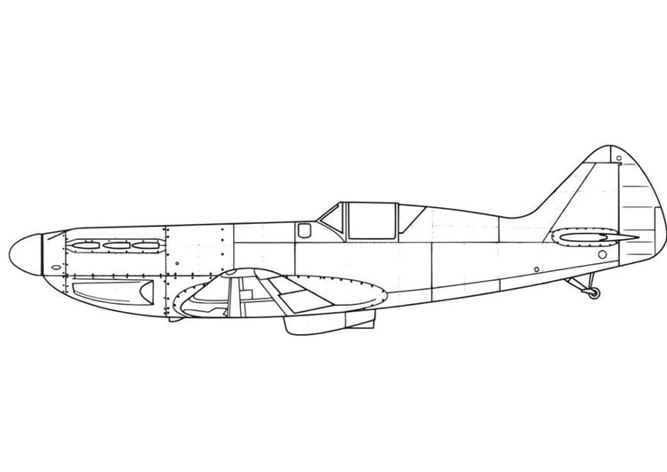 Coloring page aeroplane